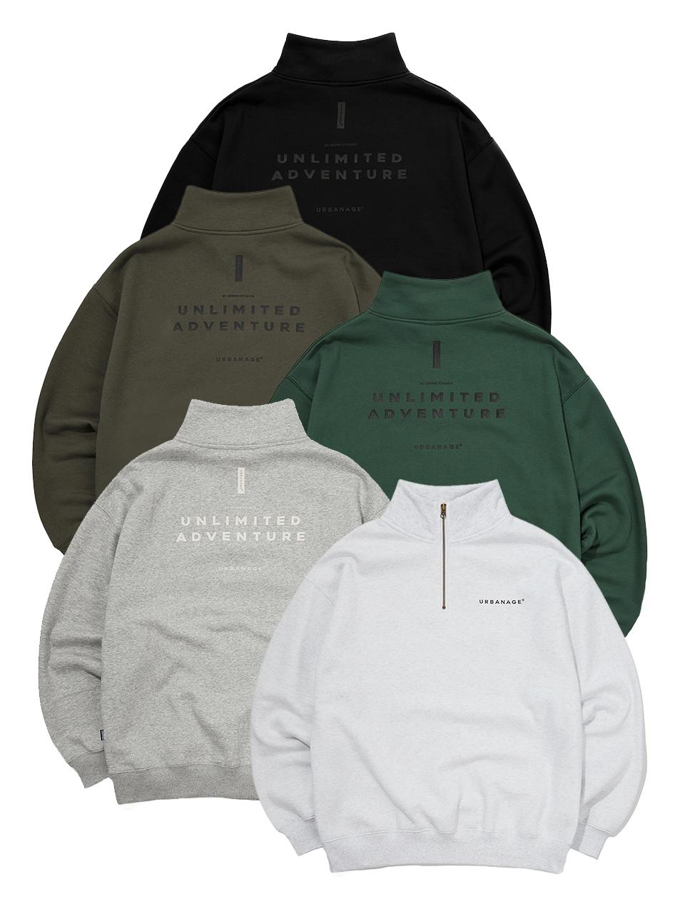 Urban Age [2Pack] Unlimited Half-Zip (5 Colors) Khaki/L