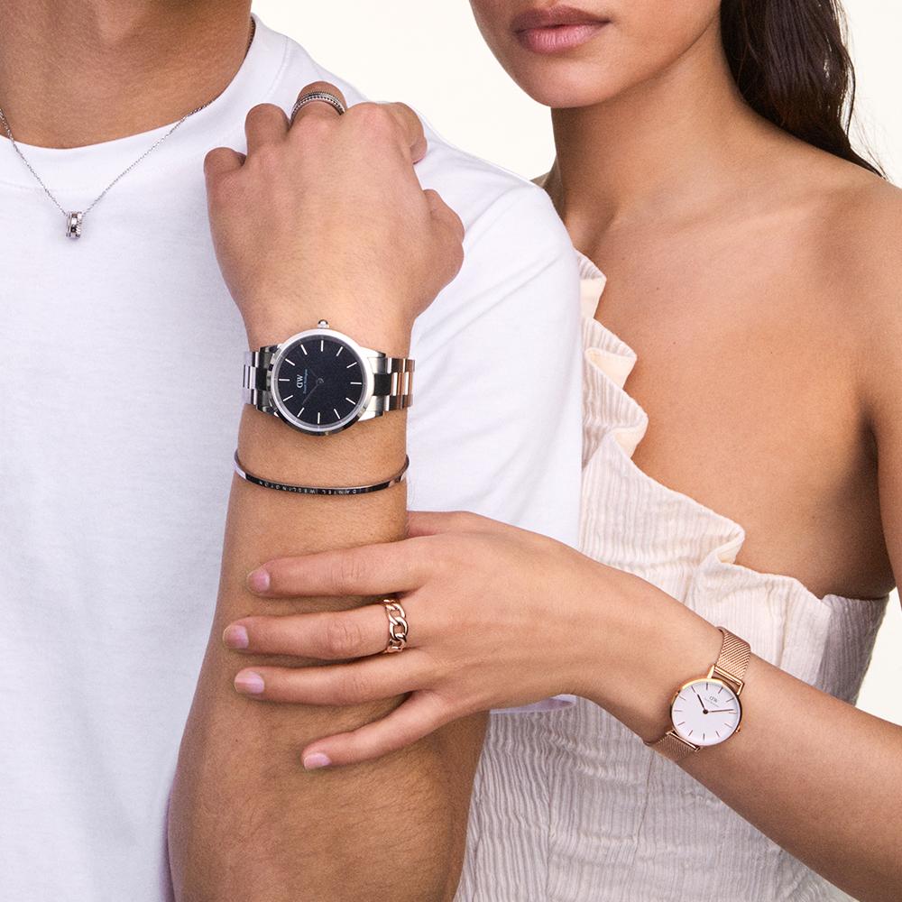 Daniel Wellington Chunky Chain Ring Thick Chain-Shaped Ring Friendship Ring Couple Ring
