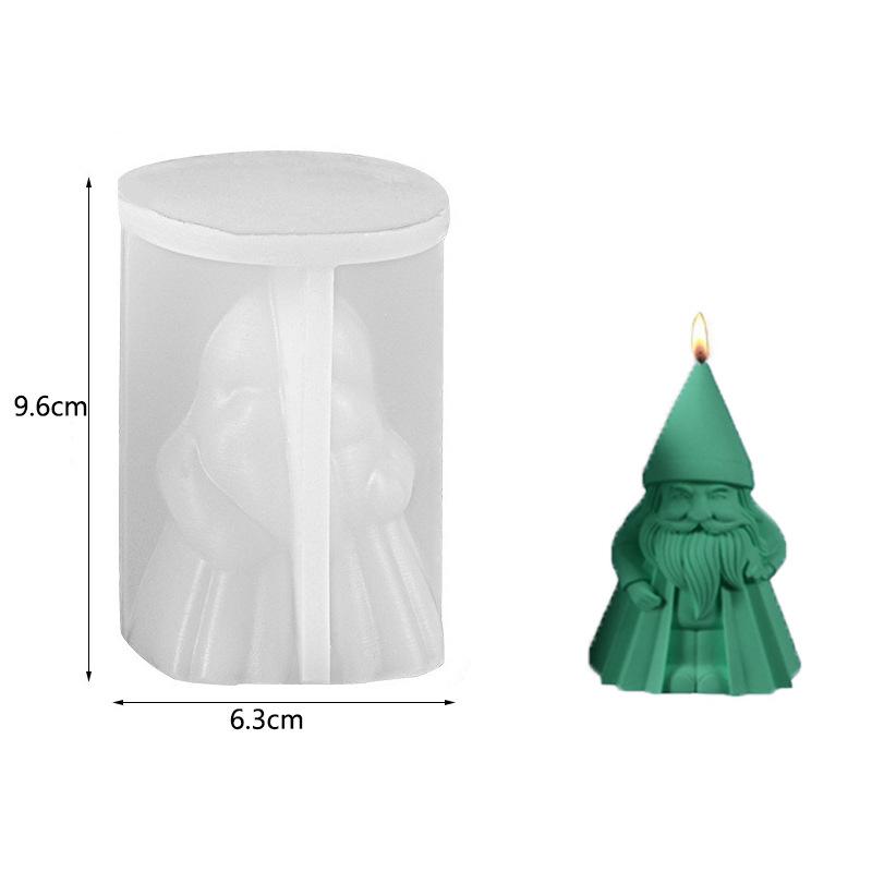 DIY Creative Santa Claus Silicone Mold Handmade Aroma Candle Plaster Resin Molds Christmas Decoration Candle Making