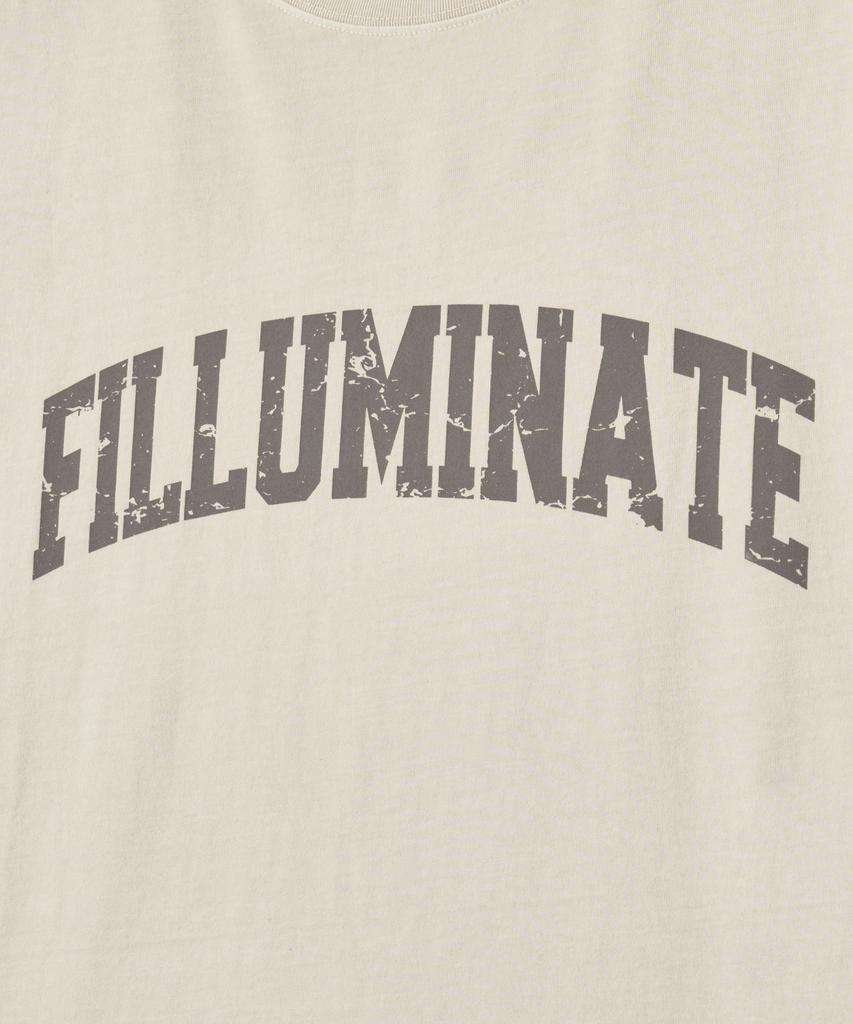 FILLUMINATE Essential Arch Logo Pigment T-Shirt - Beige