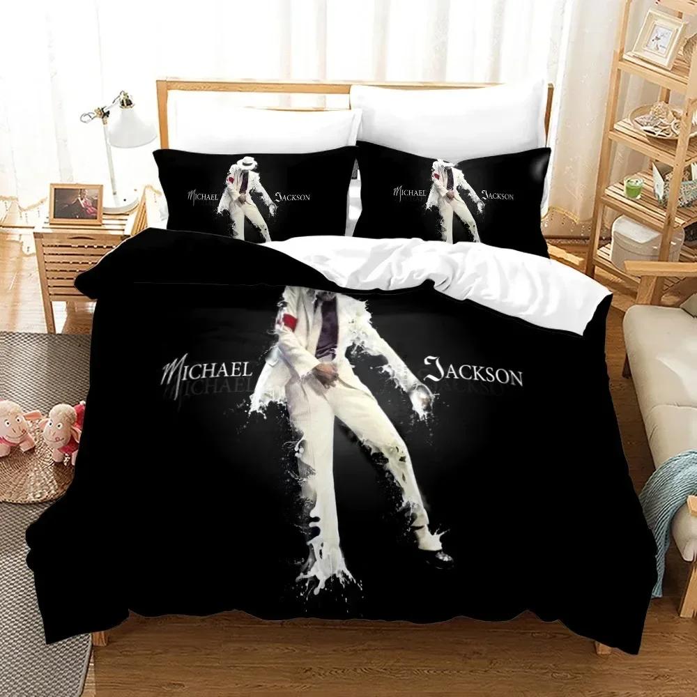 New 3D Print Michael Jackson Comfortable Duvet Quilt Cover Pillowcase Bedding Set Children Bedroom Decoration Home Textile