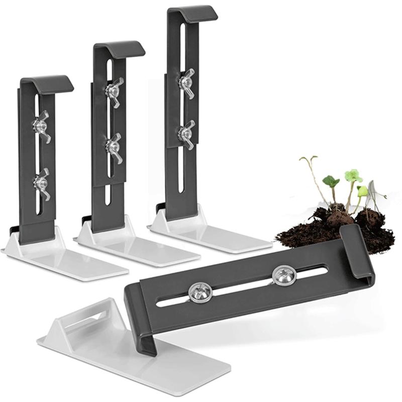 

Sturdy Window Box Holder Without Drilling-Set Of 4 Invisiblewindow Sill Flower Box Holders Height Adjustable чёрный