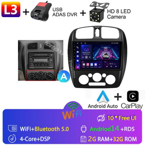 Fortress 8G+128G QLED Car Radio For Mazda 323 BJ 2000-2003 Multimedia Video Player Auto Navigation Android 13 2din DVD Head Unit