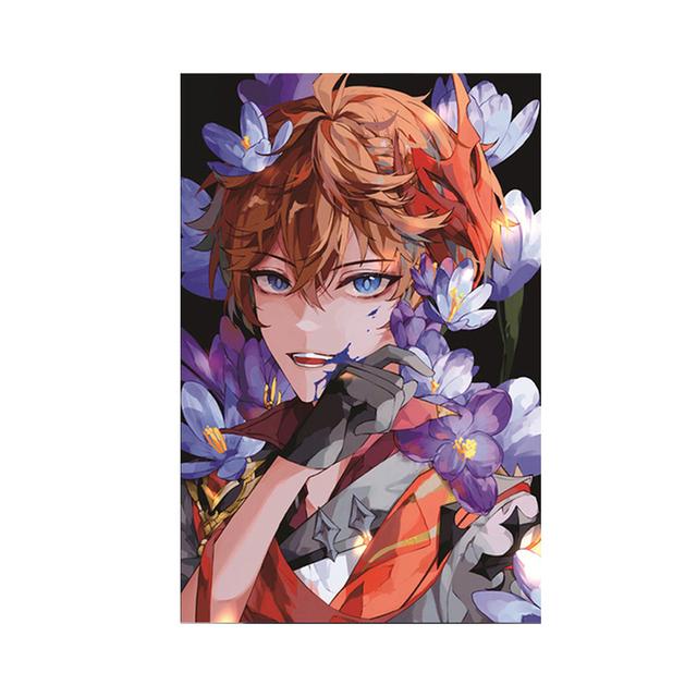 Zeichentrickfigur, Blumenposter, Raumdekoration, Anime-Spielbilder