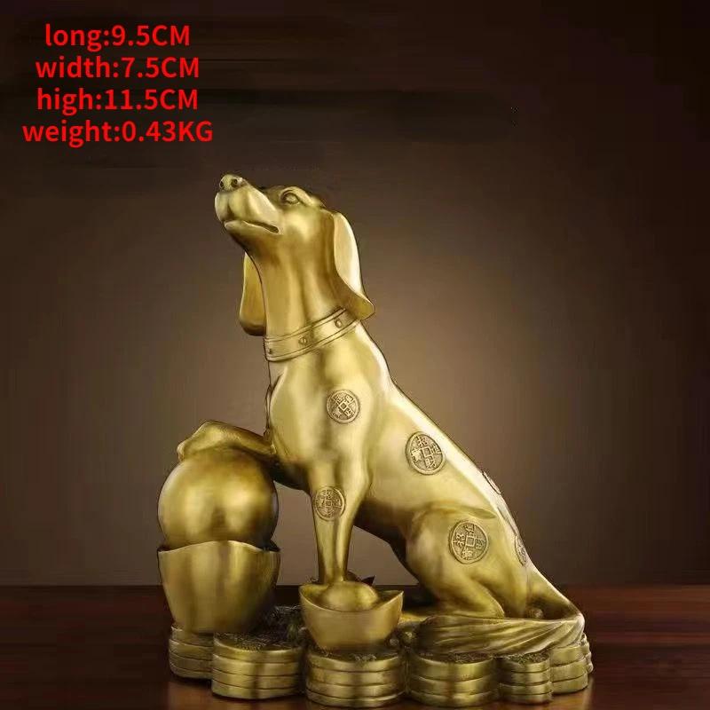 

Фэн-шуй Собака на деньги Медная Привлекающая богатство и Охраняющая богатство Домашний Декор Поделки