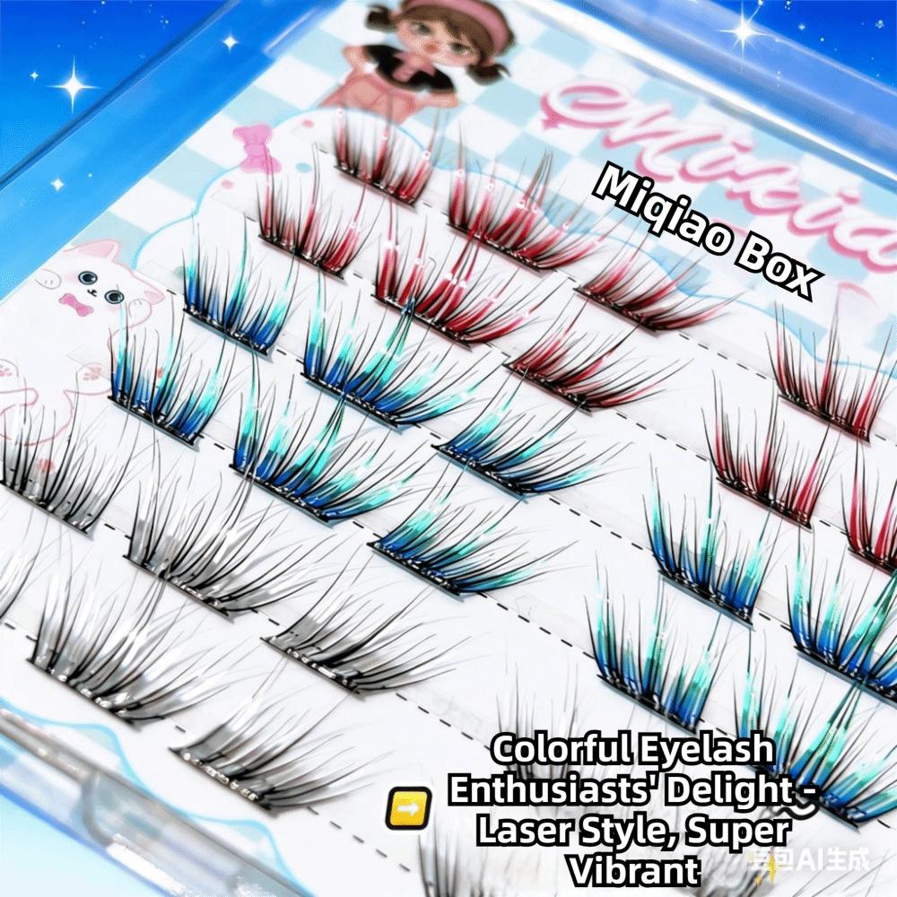 Natural Gradient Color Eyelashes 11-13mm Mix Length Individual Segmented Lashes  Christmas Makeup