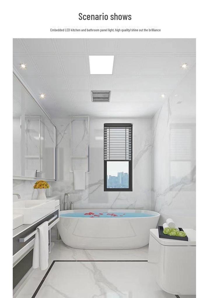 30x60 Integrated LED Ceiling Light - Kitchen & Bathroom Flat Panel 300x600