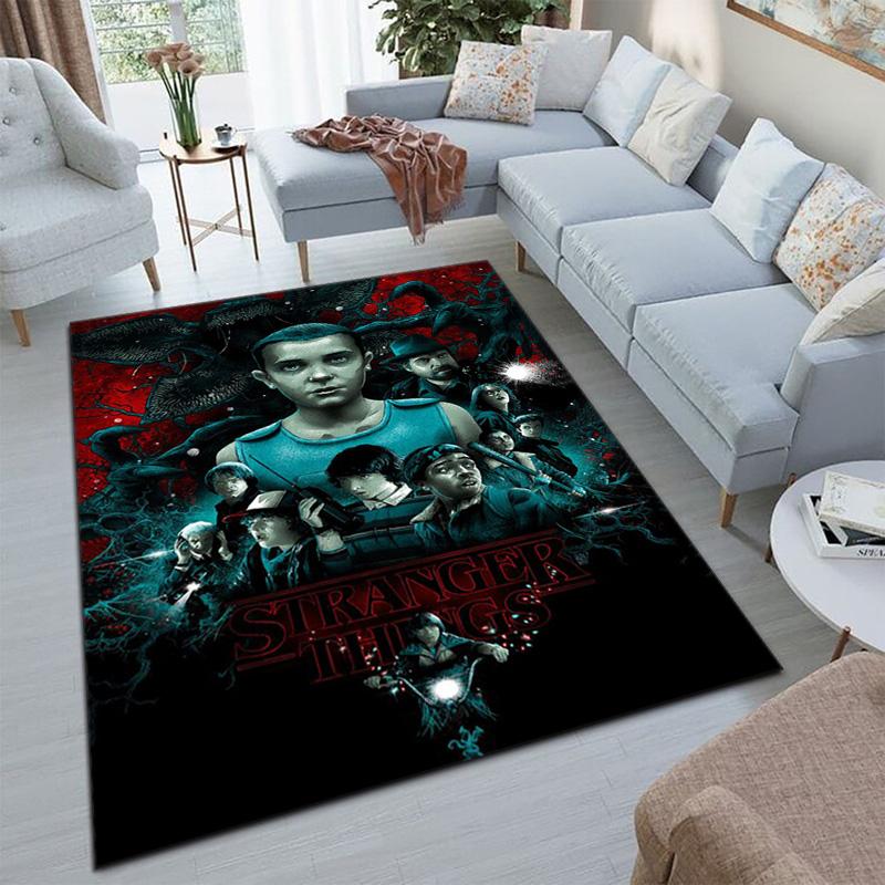 Halloween Horror Horror Theme Stranger Things Carpet Home Living Room Decoration Table and Chairs Anti Slip Door Mat Outdoor Picnic Mat Carpet A7
