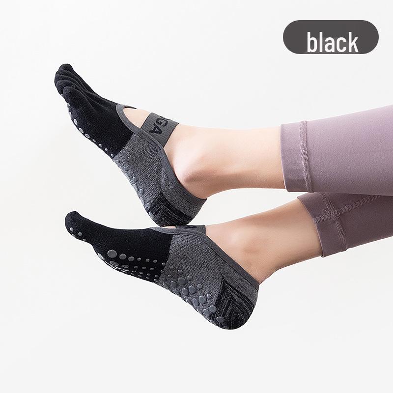 Women s Non-Slip Five-Toe Mid-Calf Pilates & Yoga Socks – Breathable, Thin, Plus Size, Fitness Sports Socks