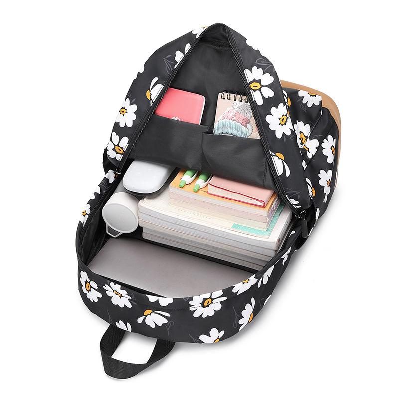 Stylowy Wodoodporny Zestaw Plecaka dla Studentów: Słodki nadruk, idealny do szkoły i na zewnątrz