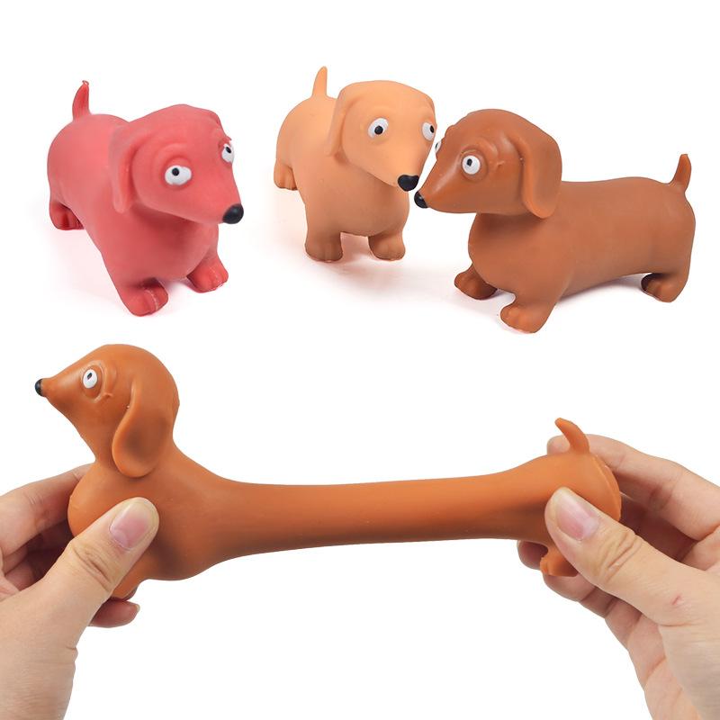 New TrendCreative Sausage Dog Pinch Music Flour Elastic Stretch Deformation Vent Stress Relief Decompression Squeeze Toys for Ki