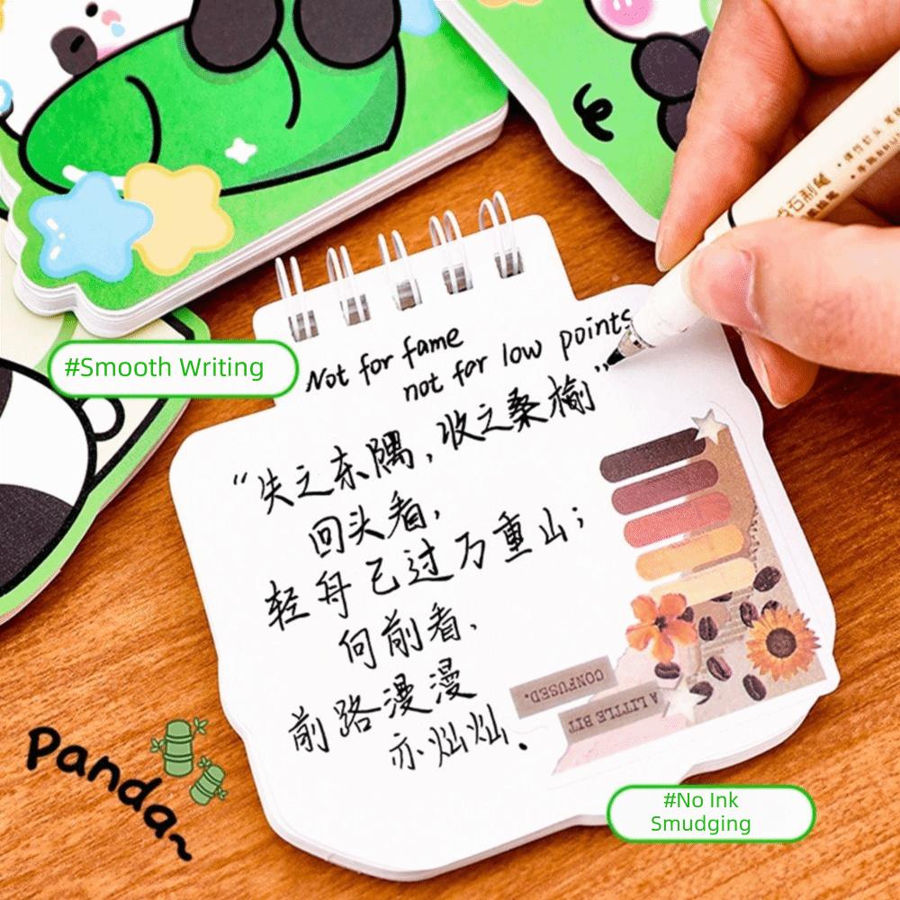 High Quality Panda Pocket Notebook 50Sheets Square Notepad Blank Inner Page Loose-leaf Mini Notebook Student