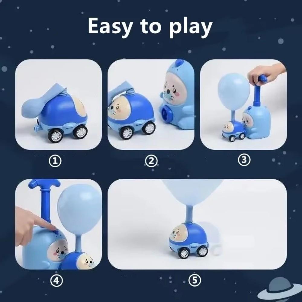 Air Propulsion System Balloon Launcher Toy Car Tower Design Balloon Powered Car Toy  Kid's Birthday