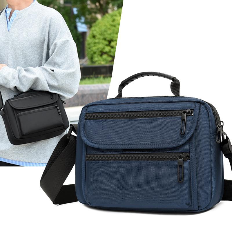 New Men's Bag Simple Trend Shoulder Messenger Bag Casual Men's Handbag Business Solid Color Shoulder Bag