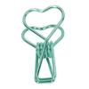100pcs   Clips Cute Cartoon Heart Shape Metal Hollowed   Tail Clips Paper Clamps   Supplies