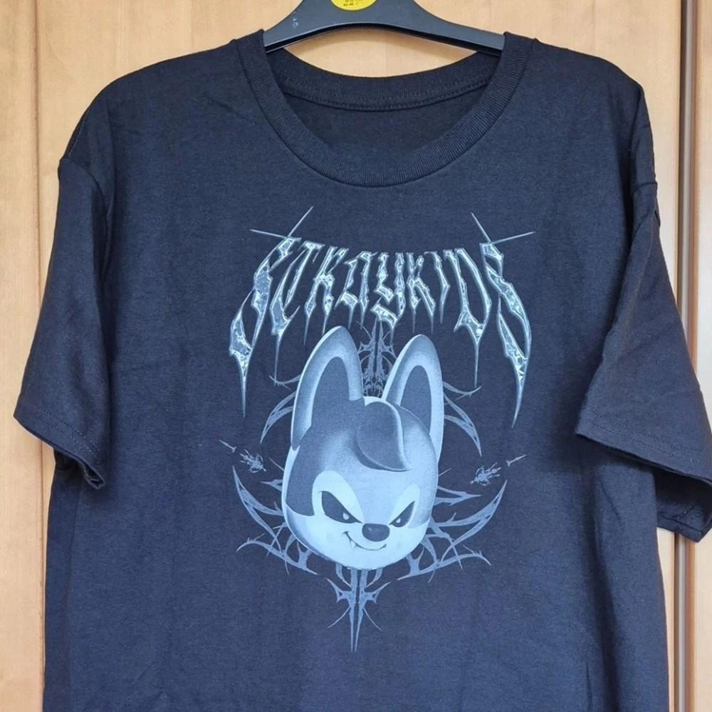 Stray Kids Wolfchan EVIL SKZOO TSHIRT World Tour #039;dominATE#039; 2025 Reprint Unisex T-Shirt XXL