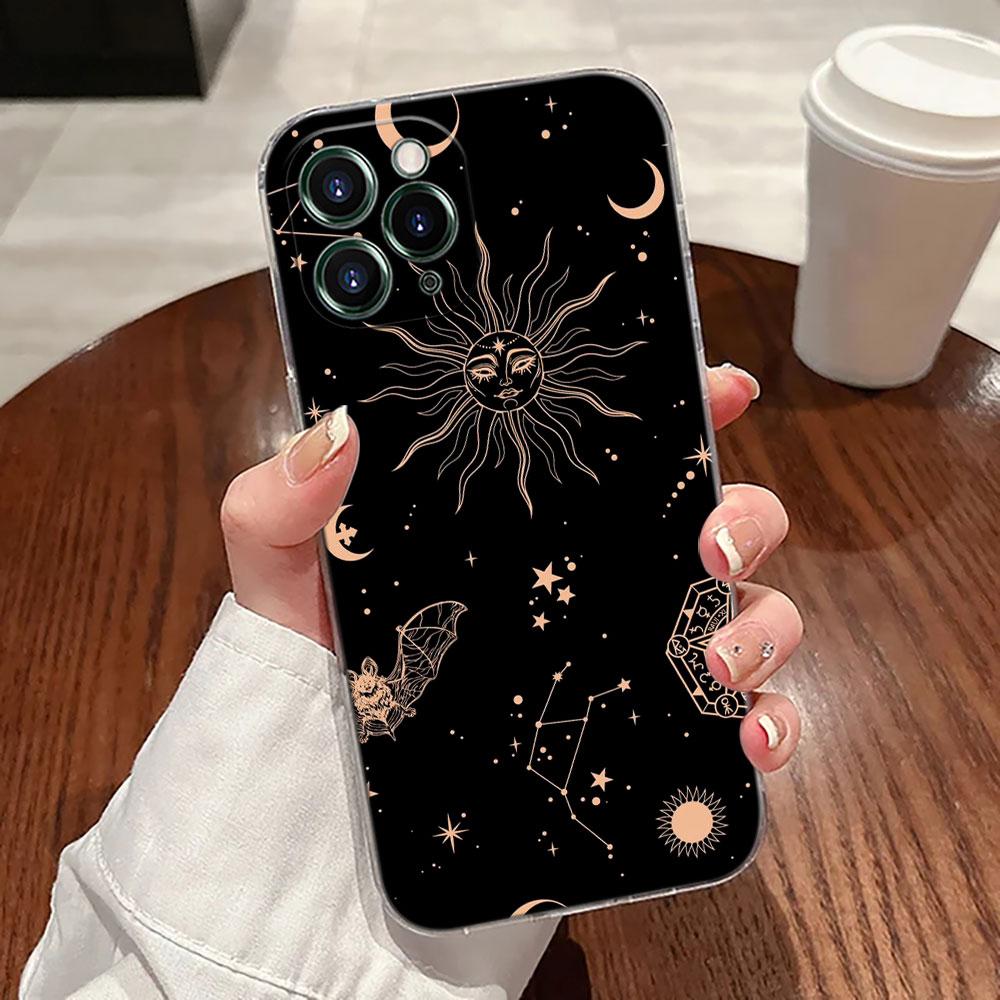Sun Moon Tarot Card Astrology Magic Case For Apple iPhone 17 16 15 14 13 12 11 Pro Max 16 Plus 16E 17Air 17Pro Phone Cover Funda