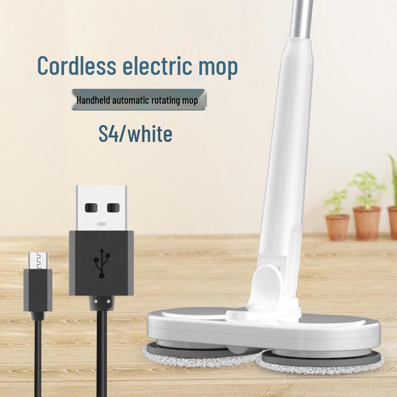 Wireless USB Rechargeable Floor Scrubber with Spray, Humidification, and Electric Mop Function
