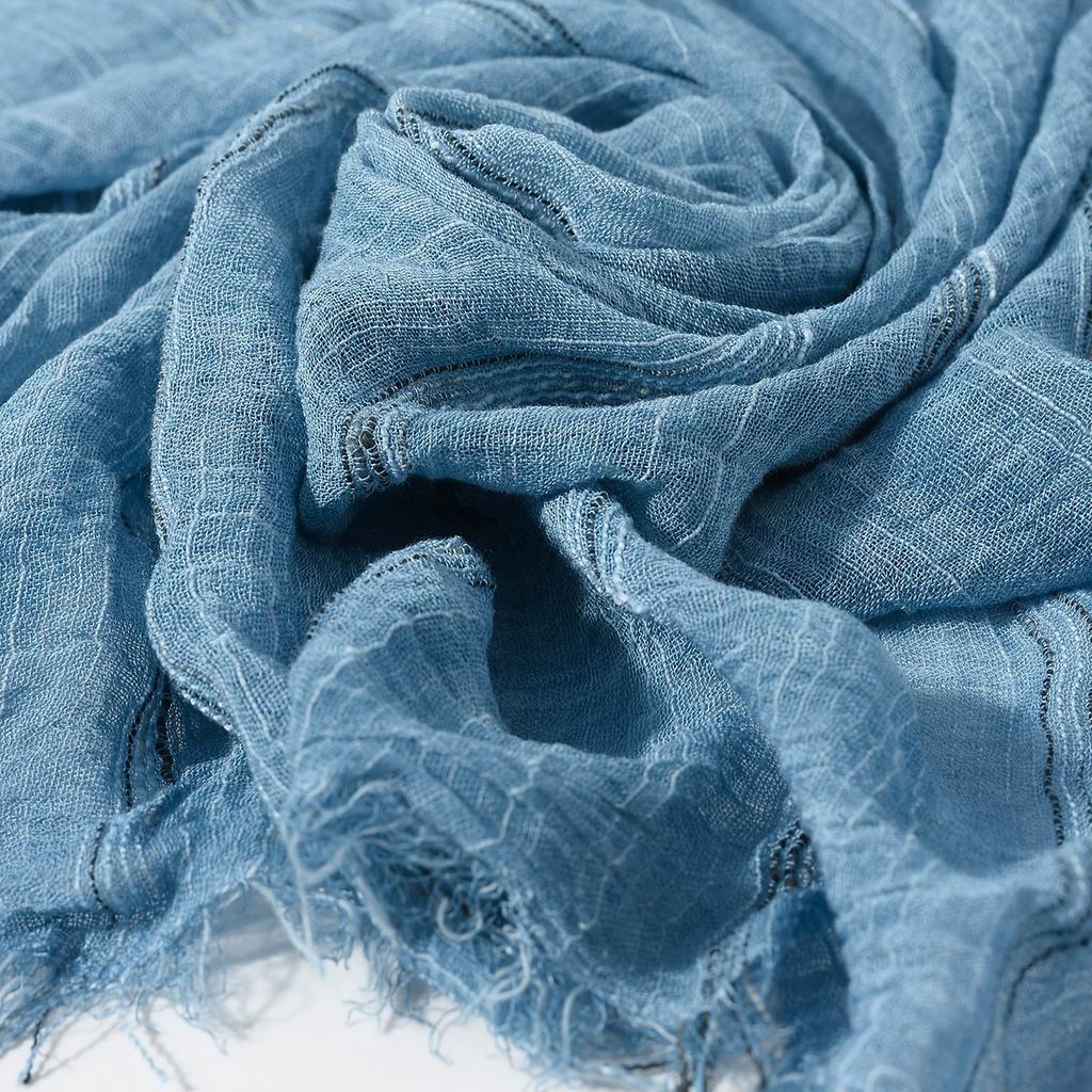 New Men's Scarf Vertical Stripe Scarves Light Weight Head Scarves Fashion Fringe Scarves