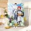 Animation A-Akagami No Shirayuki Hime Throw Lightweight 240G Flannel Blanket Soft Skin-Friendly For Summer Cooling