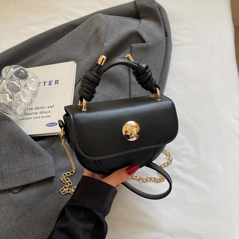 

New summer popular handbag temperament fashion messenger bag shoulder bag premium texture saddle bag women s bag чёрный