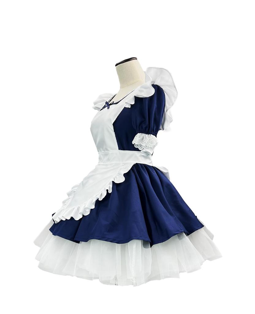 [CR ROLECOS] Maid Costume with Pannier, Plus Size, Cute Maid Cosplay Costume, Perfect for Halloween, Cafes, Photo Shoots, Cultural Festivals, Events,