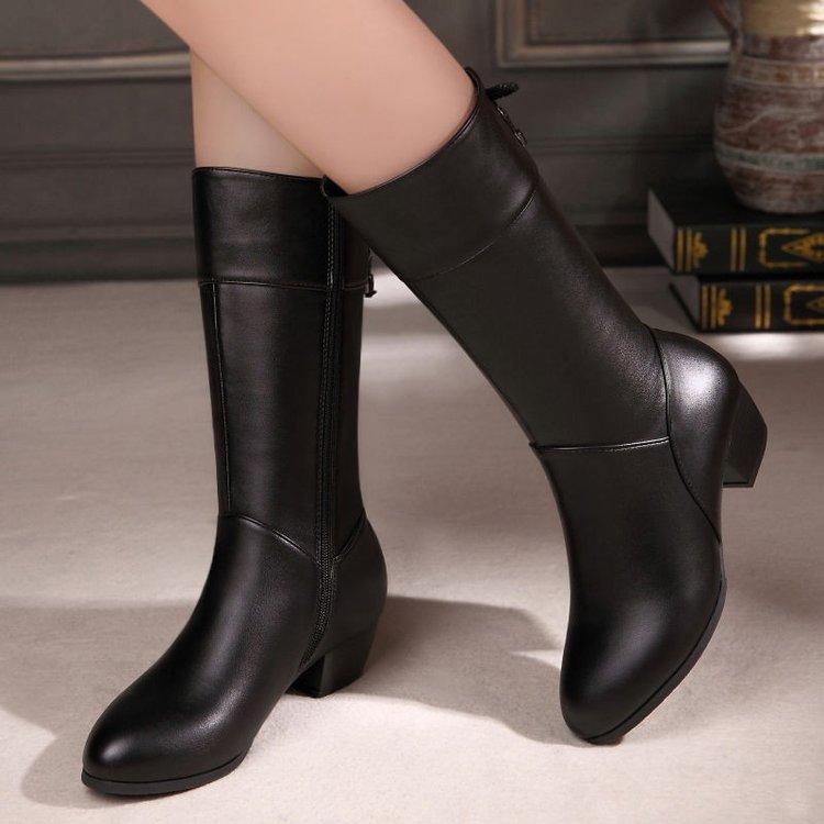 Martin boots women's platform short boots fleece thickened locomotive boots trendy large size women's shoes