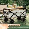 Folding Outdoor Camping Cart with Off-road Wheels and Tabletop