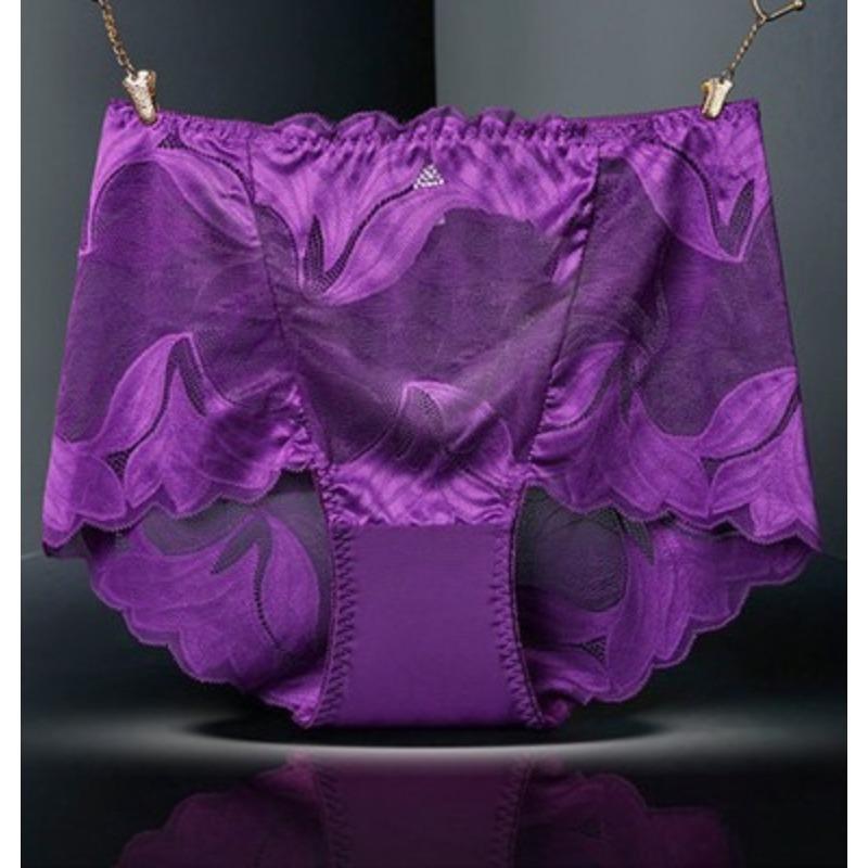 Big Size Summer Fashion New Sexy Lace Cotton File High Waist Briefs
