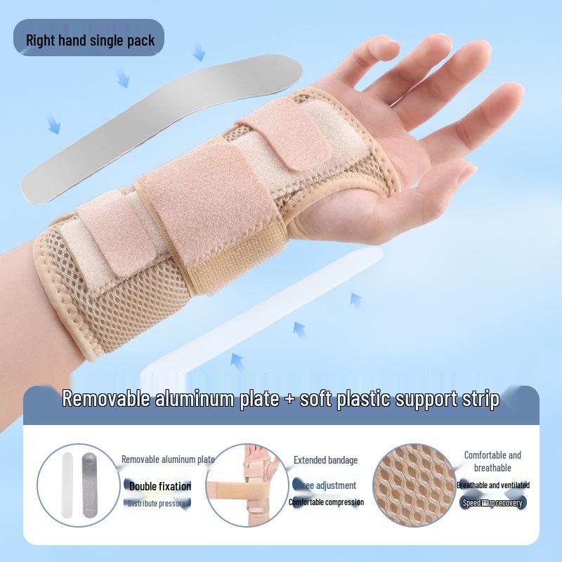 Breathable Steel Plate Wrist Brace for Sprains, Tendonitis, Fractures, and Pain Relief