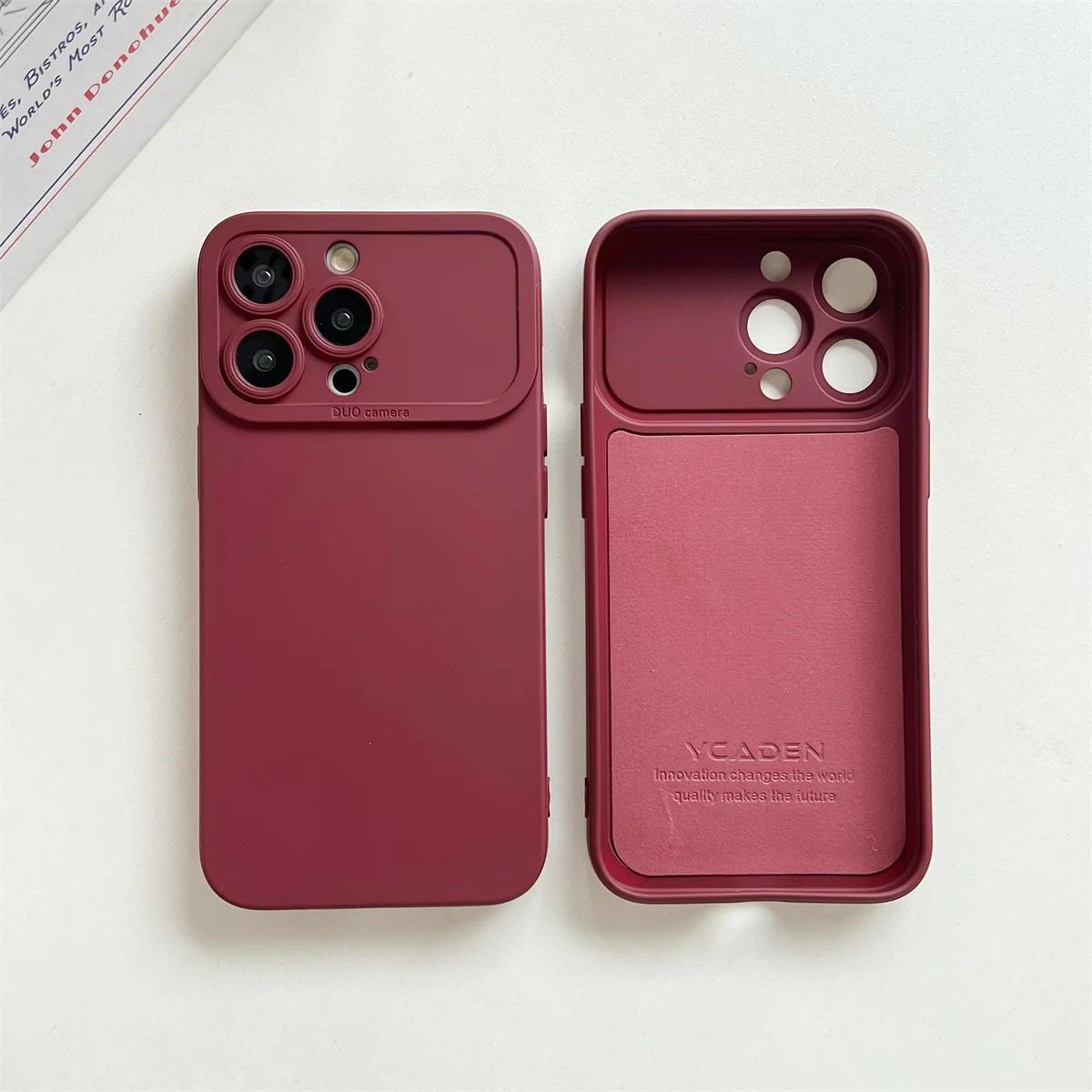 

Original TPU Protectivev Cover for Apple IPhone 17 16 Pro Max for Air 16 15 14 13 12 Pro Case Liquid Silicone Protect Case iPhone 13 Pro Max вина червоного кольору