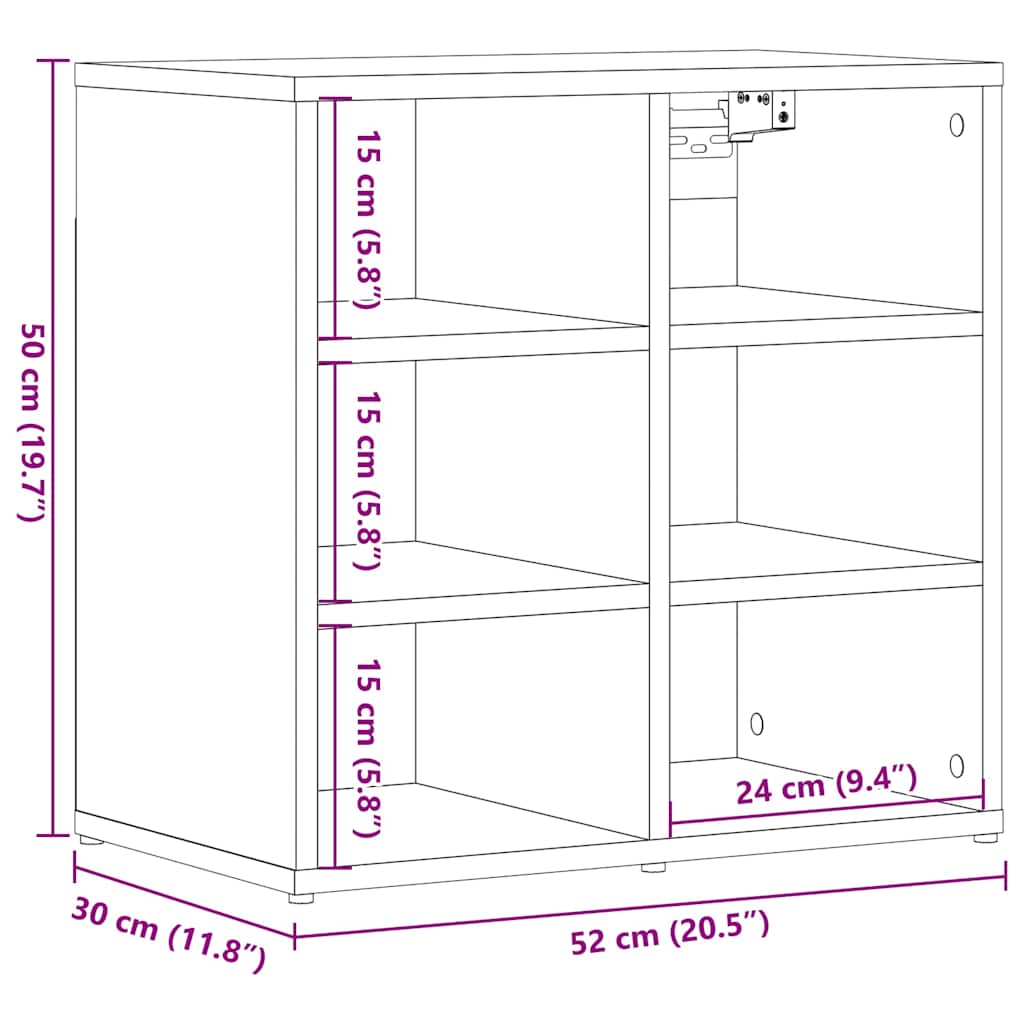 Shoe Cabinets 2 Pcs Vintage Wood Look 52 X 30 X 50 Cm