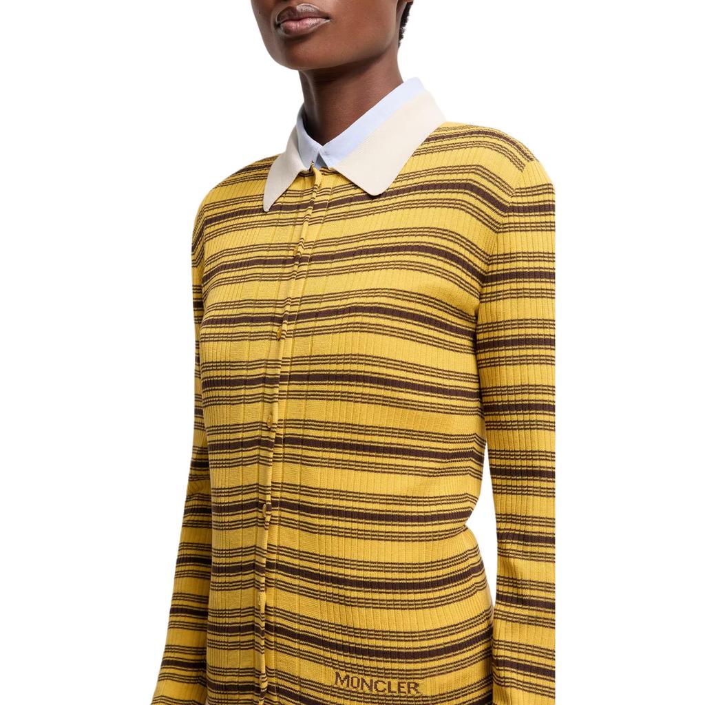 Moncler SS26 Striped Cotton Long Sleeve Shirt Women tops L10939A00004M9371F12