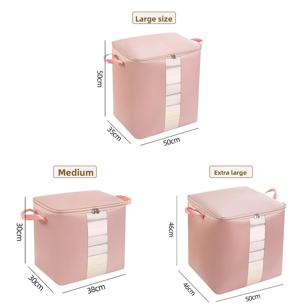 Cotton Satin Bed Duvet Storage Bag With Thickened Material For Bedroom Organization