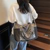 Casual Casual  Tote Bag Lightweight Solid Color Travel Luggage Bag Drawstring Portable Oxford Cloth Shoulder Bag Travel