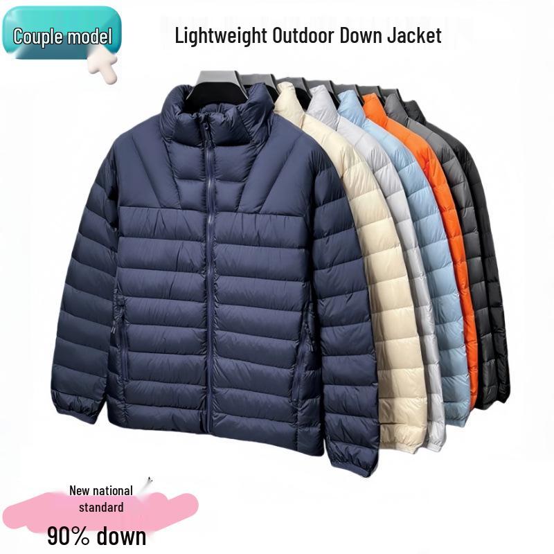 Men's Lightweight Stand Collar Down Jacket - Warm Outdoor Sports Coat 2026
