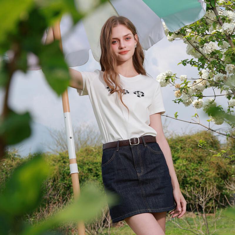 SanCai Women's 2026 Summer Embroidered T-Shirt