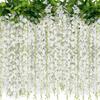 Hanging Artificial Flowers Rattan Large 10 Branches Simulation Wisteria Flowers Handmade Waterproof Fake Silk Flower Vine
