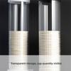 Wall Mounted Cup Dispenser Waterproof No Drilling Water Dispenser Cup Holder Transparent Large Capacity Cup Storage Rack