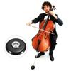 uxcell Cello Bass Lock Stop, Bass Round Endpin Stopper, Cello Anti-Slip Floor Stand Holder, Black/Silver, for Cello Non-Slip
