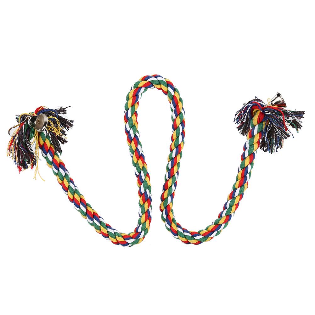 Pet Bird Toy Parrot Cotton Rope Chewing Bar Cage Stand Spiral 100*1.7cm