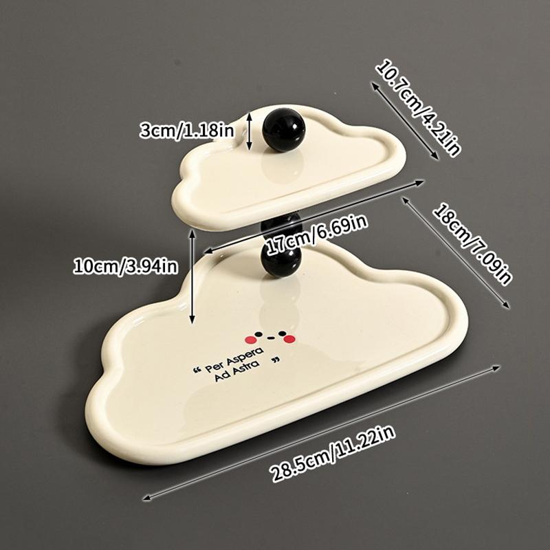 Cloud Shape Double Layer Trays Desktop Perfume Rack Storage Home Decorative Shelf Bathroom Aromatherapy Perfume Organizer