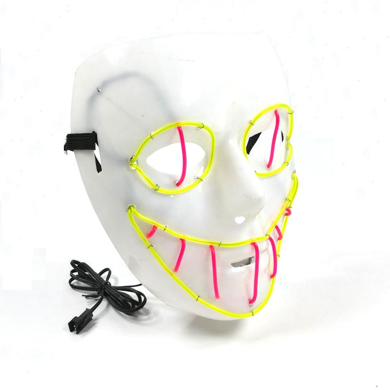 LED Snake Eye Mask Halloween Carnival Ghost Step Dance Costume Prop Scary Halloween Mask Glowing Snake Killer Mask For Men