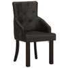 VidaXL Chaises de salle à manger 2 pcs Noir Cuir de chèvre véritable