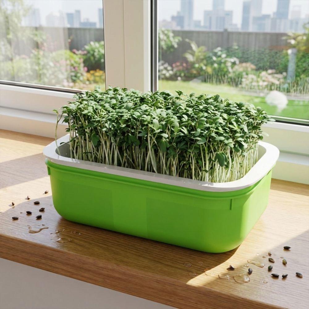 2Pcs Double Layer Soil-Free Nursery Pots Plastic Grow Nursery Plate Greenhouse Supplies
