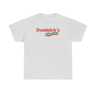 Vintage Retro Dominick's Chicago Unisex Tričko Topy Tričko, Tričko z obchodu s potravinami, Těžká bavlna