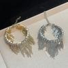 New Fashionable Rhinestone Tassel Opening Bracelet Stylish And Elegant Lady's Party Jewelry Accessory  Gift For Friends