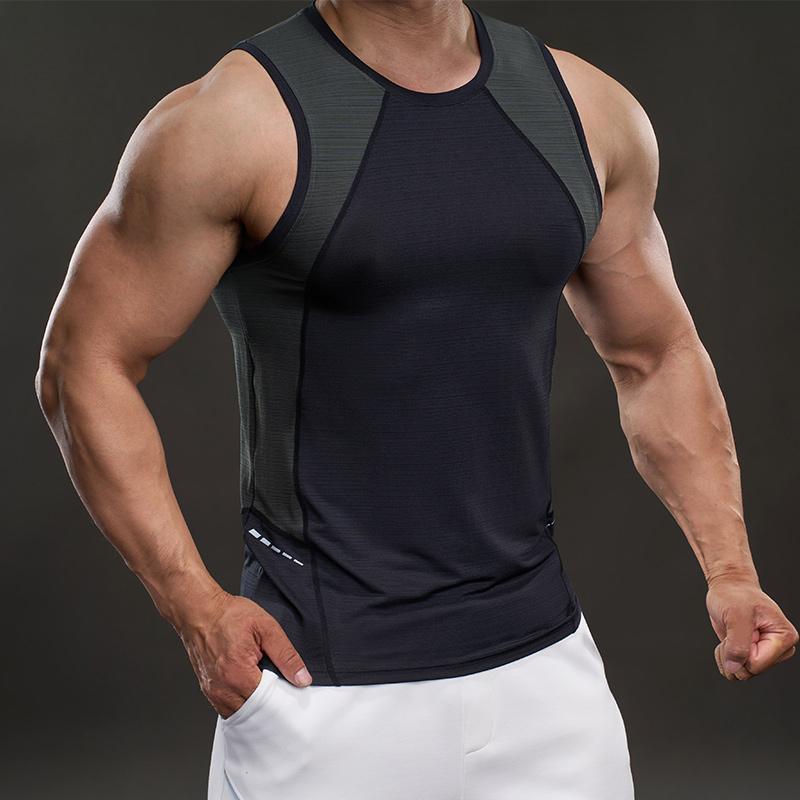 Muscle Summer New American Style Casual Short-sleeved T-shirt Fashionable Outdoor Sports Slim Elastic Fitness T-shirt
