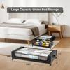 Large Capacity Transparent Lid Under Bed Storage Box with Wheels & Lids Fits Shoes Clothes Ideal for Dorm Bedrooms Storage Box