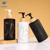 Marble Pattern Glass Pump Bottle for Hand Sanitizer, Shampoo, and Shower Gel